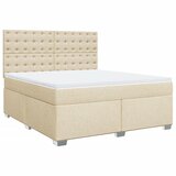  Krevet s oprugama i madracem krem 180x200 cm od tkanine | shoptok.hr