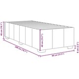 vidaXL Box spring postelja z vzmetnico črna 80x200 cm blago | Shoptok.si