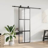  Klizna vrata s priborom crna 76 x 205 cm kaljeno staklo | Eponuda.com