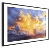  Plakat Beautiful Sunset - clouds in warm shades 90x60 Crni okvir s margom | shoptok.hr