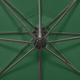 Konzolni suncobran sa stupom i LED svjetlima 300 cm zeleni | shoptok.hr