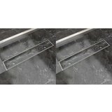 MM Linearni odvod za tu&scaron; 2 kom 630 x 140 mm od nehrđajućeg čelika cijene
