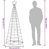 vidaXL LED božićno drvce 200 LED šarenih 182 cm | shoptok.hr