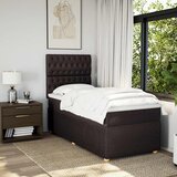  Krevet s oprugama i madracem tamnosmeđi 90 x 190 cm od tkanine | shoptok.hr