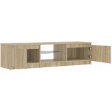 TV ormarić s LED svjetlima boja dimljenog hrasta 140x40x36 cm | Eponuda.ba