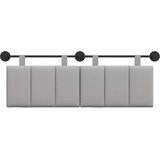  Držeće uzglavlje Zidne Oblačnosiva 150 x 55 x 5 cm tkanina - Siva boja oblaka 140 cm bez LED | shoptok.hr