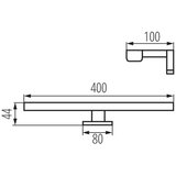 Kanlux 34930 - LED osvetljenje za kupatilsko ogledalo ASTIM LED/8W/230V IP44 crna | Eponuda.com