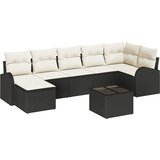  Set sofe s jastukom s pohranom 8 pcs Crna poliratan | shoptok.hr
