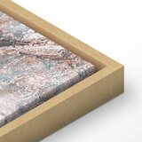  Slika - Marble flowers – natural stone structure in pastel colours 60x40 U prirodnom drvenom okviru | shoptok.hr