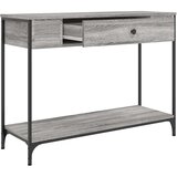  Konzolni stol siva boja hrasta 100x34 5x75 cm konstruirano drvo | shoptok.hr