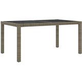  5-dijelni vrtni blagovaonski set od poliratana s jastucima sivi Siva Dužina stola 150 cm | shoptok.hr