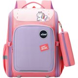  Šolski nahrbtnik z enorožcem na prsnem traku Pastelno roza 21L 39cm Cene
