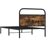  Okvir kreveta bez madraca dimljena boja hrasta 100x190cm drveni | shoptok.hr