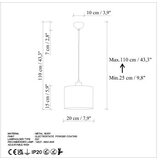 Opviq Luster Duz, 25-110cm, O20 cm, E27, Zeleni | Eponuda.ba