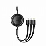 Baseus Kabel USB 2.0 3v1 Lightning/ Tip-C/Mikro 3.5A za napajanje 1.1m črn Cene