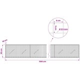  Gabion s žicom debljine 3,5 mm i mrežom 5x5 cm 1100x10x50 cm | shoptok.hr