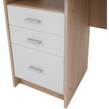 Kondela Računalniška miza, hrast sonoma/bela, SAMSON NEW | Shoptok.si
