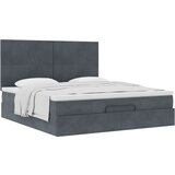 vidaXL Okvir kreveta s madracima tamnosivi 200x200cm baršunasti | shoptok.hr
