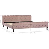 vidaXL Posteljni okvir roza žamet 200x200 cm | Shoptok.si