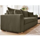Bobochic Paris Zelena/rjava raztegljiva sedežna garnitura iz rebrastega žameta 225 cm Augustin – | Shoptok.si