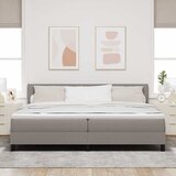Krevet s opruga kutije Sivo-smeđa 200 x 200 cm tkanina | Eponuda.com
