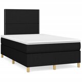 vidaXL Box spring postelja z vzmetnico črna 120x190 cm blago | Shoptok.si