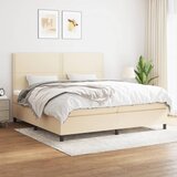 The Living Store Box spring postelja z vzmetnico krem 200x200 cm blago - Box Spring Postelja, (21513004) Cene
