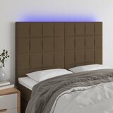  LED uzglavlje tamnosmeđe 144x5x118/128 cm od tkanine | shoptok.hr