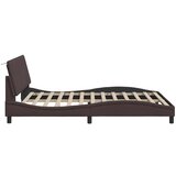  Posteljni okvir brez vzmetnice temno rjav 160x200 cm blago | Shoptok.si