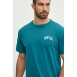 Tommy Jeans Bombažna kratka majica moška, zelena barva, DM0DM18665
