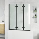  Ograda za tuš Crna 130 x 138 cm ESG staklo i aluminij Cijene