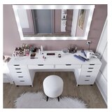 Hanah home Duru 1600-55 Matte White Make-Up Table | Eponuda.com