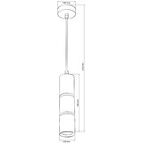  Luster na sajli BAMBOO 1xGU10/10W/230V bela | Eponuda.com