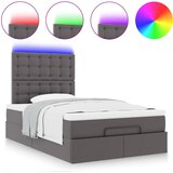  Otomanski okvir kreveta s madracem sivi 120x200cm umjetna koža | shoptok.hr