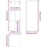 vidaXL Viseča omarica s polico Riga Betonsko siva 30 x 29,5 x 80 cm | Shoptok.si