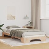 vidaXL Krevet s daskama s pohranom Smeđa 80 x 220 cm Masivna borovina | shoptok.hr