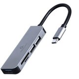  USB HUB GEMBIRD Type-C 3-port USB hub USB3.1 + USB 2.0 with card reader, UHB-CM-CRU3P1U2P2-01 | Eponuda.ba