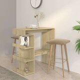 vidaXL Barska miza s policami sonoma hrast 100x50x101,5 cm iverna pl. | Shoptok.si