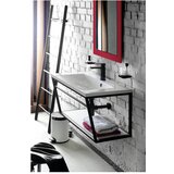Sapho Bijelo/crno željezno zidno postolje ispod umivaonika 60x40 cm Ska – | shoptok.hr