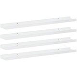  Zidne police 4 kom visoki sjaj bijele 80 x 9 x 3 cm | shoptok.hr