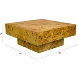 Dutchbone Klubska mizica v orehovem dekorju v naravni barvi 90x90 cm Quinn – | Shoptok.si