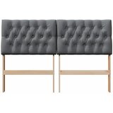  Tapecirani uzglavlje Tamno siva 135 cm Čvrsto borovo drvo | shoptok.hr