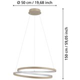 Eglo 901139 - led luster na sajli ruotale LED/36W/230V 3000K bež | Eponuda.com
