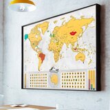  Zemljevid sveta praskanka Deluxe Blanc edicija - zlat | Shoptok.si