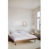 noo.ma Bračni krevet od iverice u dekoru oraha bez uzglavlja s podnicom 140x200 cm u tamnoj prirodnoj boji Streiko – | shoptok.hr