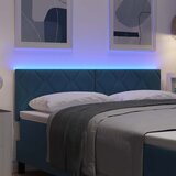  LED glava kreveta Tamno plava 160 cm Baršun | shoptok.hr