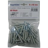 Komplet udarnih zidnih vložkov (premer vložka: 6 mm, dolžina: 40 mm, 60 kosov, najlon) Cene