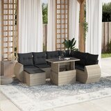 vidaXL 8-dijelni set vrtnih sofa od poliratana s jastucima svjetlosivi | shoptok.hr