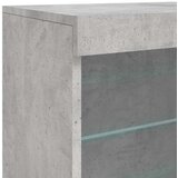  Komoda s LED svjetlima siva boja betona 60,5x37x67 cm | shoptok.hr