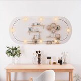  Zidno ogledalo s LED svjetlima 45 x 100 cm stakleno ovalno | shoptok.hr